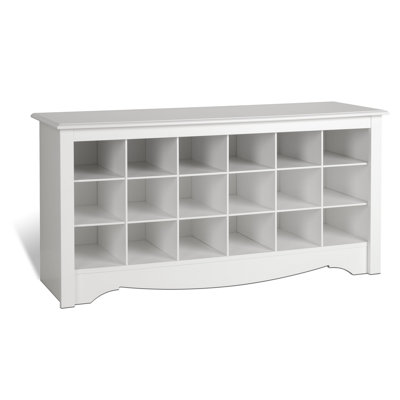 Prepac Monterey Wood Cubbie Storage Bench