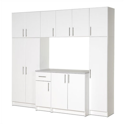 Prepac Elite Garage/Laundry Room Topper & Wall Cabinet with 1 Door