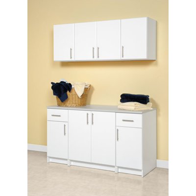 Prepac Elite Garage/Laundry Room Topper & Wall Cabinet with 1 Door