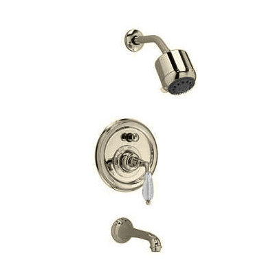 Jado Classic Pressure Balance Diverter Tub / Shower Faucet with Crystal Lever Handle
