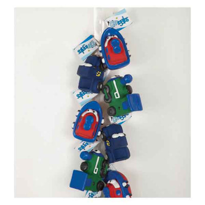Grriggles Travelin' Squeakies Clip Strip Dog Toy (12 Pieces)