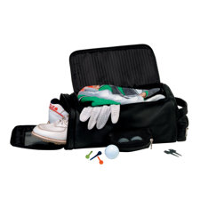 Royce LeatherMan-Made Leather Golf Shoe and Accessory Bag in Black-image
