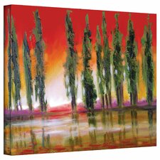 Art WallSusi Franco \'Tuscan Cypress Sunset\' Gallery-Wrapped Canvas Wall Art image