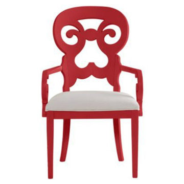 red coastal chair