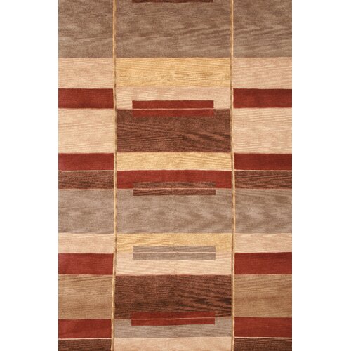 Rizzy Home Tango Tan/Red Bubblerary Rug