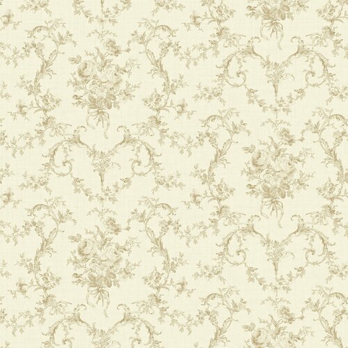 Brewster Home Fashions Willow Cottage Petit Toile Floral Bouquet