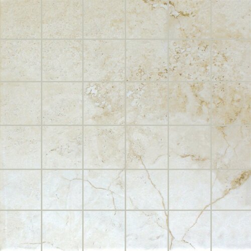 Ege Seramik Montana 2 x 2 Porcelain Mosaic in Ivory