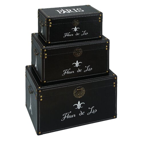 Aspire Fleur De Lis Trunk (Set of 3)