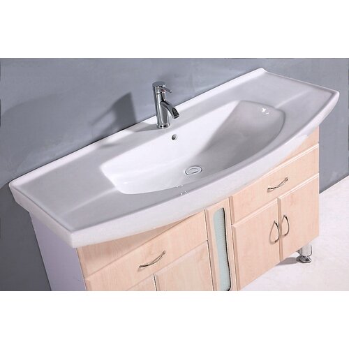 Legion Furniture 47.5 Single Bathroom Vanity Set in Light Maple