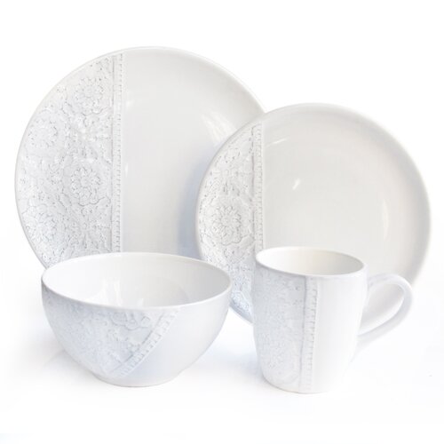 Bela Crochet 16 Piece Dinnerware Set