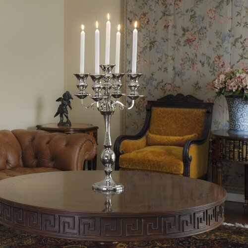 Safavieh Five Arm Stainless Steel Candelabra