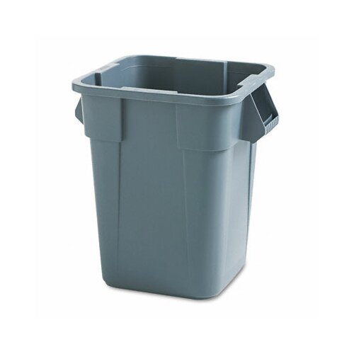 rubbermaid brute container square polyethylene 40gal gray