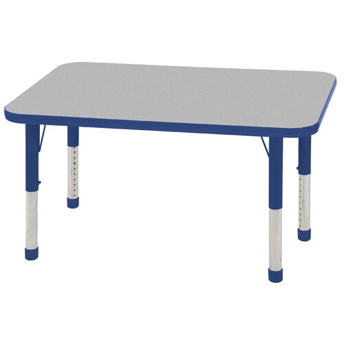 ECR4kids 24 x 48 Rectangular Adjustable Activity Table in Gray