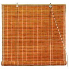 Burnt Bamboo Roll Up Blinds in Olive Green